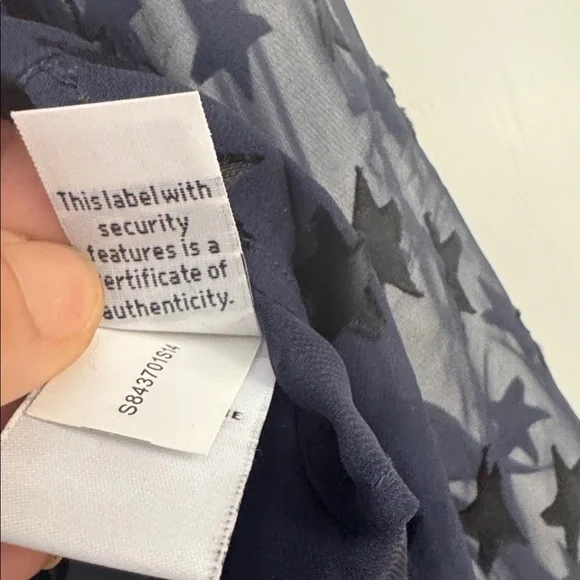 Diane von Furstenberg Lorelei Two Blouse in Ink & Black Size 4 - Picture 6 of 8